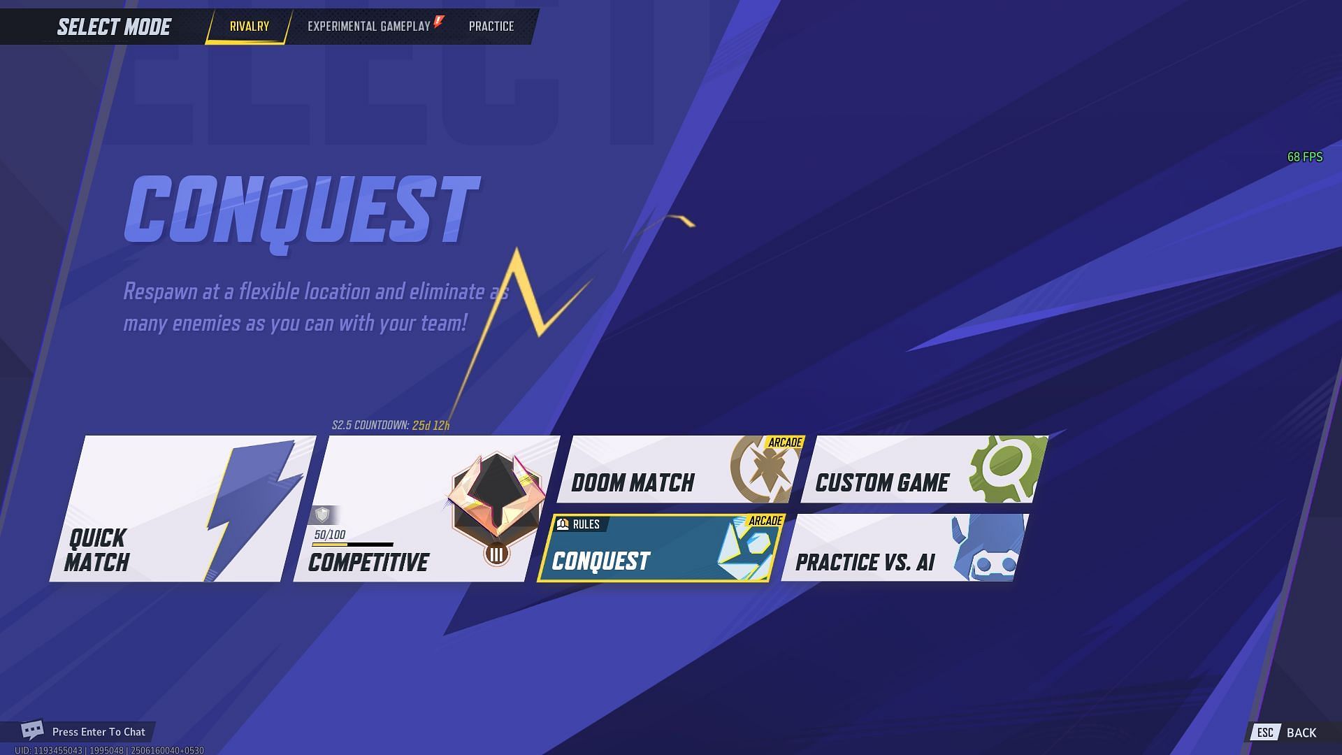 Conquest mode in Marvel Rivals (Image via Sportskeeda Gaming || NetEase Games)